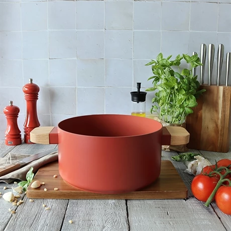 Faitout Ector Induction Aluminium Revêtu 24 Cm Rouge 7 Faitout Ector Induction Aluminium Revêtu 24 Cm Rouge – Image 5