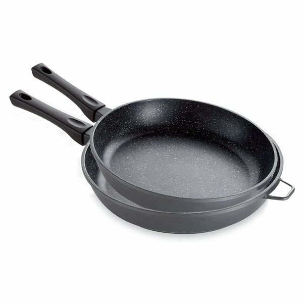 Lot 2 Poêles Avec Revêtement Dur Comme La Pierre 28 Et 32 Cm 3 Lot 2 Poêles Avec Revêtement Dur Comme La Pierre 28 Et 32 Cm