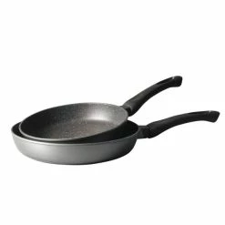 Lot 2 Poêles Avec Revêtement Dur Comme La Pierre 20 Et 24 Cm