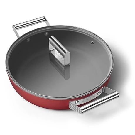 Smeg Sauteuse Aluminium Antiadhésive 28 Cm Rouge Mat Avec Couvercle En Verre Trempé 3 Smeg Sauteuse Aluminium Antiadhésive 28 Cm Rouge Mat Avec Couvercle En Verre Trempé