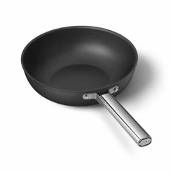 Smeg Wok Aluminium Antiadhésif 30 Cm Noir Mat -de Buyer Soldes Magasin 133005 3 4 Wok aluminium antiadhesif 30 cm noir mat Smeg