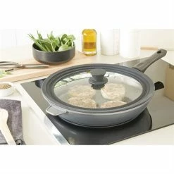 Couvercle En Verre Et Silicone Noir Multidiamètres 28, 30 Et 32 Cm -de Buyer Soldes Magasin 147001 2 1 Couvercle en verre et silicone noir multidiametres 28 30 et 32 cm Mathon