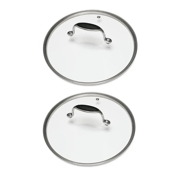 Lot De 2 Couvercles En Verre Excell'Inox 30 Et 32 Cm 3 Lot De 2 Couvercles En Verre Excell'Inox 30 Et 32 Cm