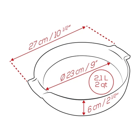 Peugeot Plat Four Rond Céramique Ardoise 27 Cm 5 Peugeot Plat Four Rond Céramique Ardoise 27 Cm – Image 3