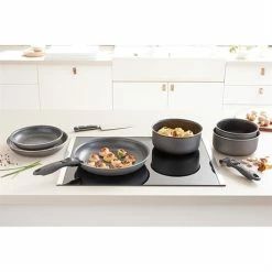 Set 3 Poêles Anti-adhésives Effet Pierre Et Manche Amovible -de Buyer Soldes Magasin 20211 4 4 Set 3 poeles anti adhesives Effet Pierre et manche amovible Mathon
