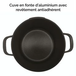 Cocotte Légère Ronde En Fonte D'aluminium 28 Cm 6,7 L Coloris Noir -de Buyer Soldes Magasin 203001 4 9 Cocotte legere ronde en fonte d aluminium 28 cm 6 7 L coloris noir Mathon