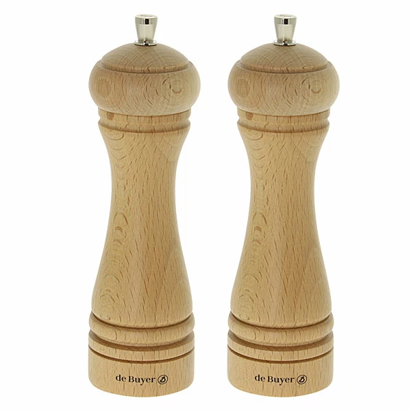 De Buyer Set Moulins à Poivre Et à Sel JAVA Naturel 18 Cm 3 De Buyer Set Moulins à Poivre Et à Sel JAVA Naturel 18 Cm