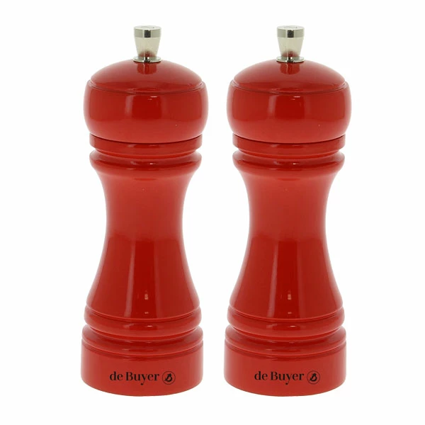 De Buyer Set Moulins à Poivre Et à Sel JAVA Rouge 14 Cm 3 De Buyer Set Moulins à Poivre Et à Sel JAVA Rouge 14 Cm