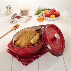 Cocotte En Fonte Ovale 29 Cm 4 L Rouge -de Buyer Soldes Magasin 213176 2 7 Cocotte en fonte ovale 29 cm 4 L rouge Mathon