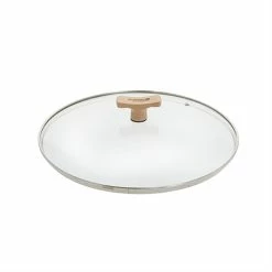 De Buyer Couvercle Verre 20 Cm Bouton Bois De Hêtre