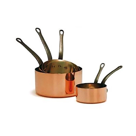 Set 3 Casseroles 16, 18 Et 20 Cm En Cuivre Massif 4 Set 3 Casseroles 16, 18 Et 20 Cm En Cuivre Massif – Image 2