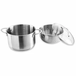 Faitout Inox 24 Cm Avec Panier Passoire Rotatif Et Couvercle En Verre 6,7 L 11 Faitout Inox 24 Cm Avec Panier Passoire Rotatif Et Couvercle En Verre 6,7 L -de Buyer Soldes Magasin 273095 4 4 Faitout inox 24 cm avec panier passoire rotatif et couvercle en verre 6 7 L Mathon