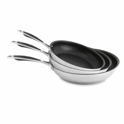 Lot De 3 Poêles Antiadhésives Excell'Inox 20, 24 Et 28 Cm