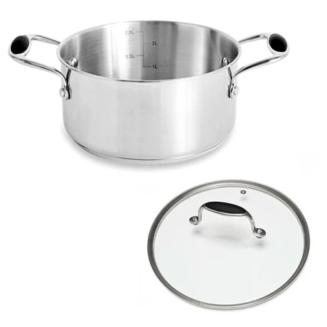 Faitout Excell’Inox 20 Cm Et Couvercle En Verre 4 Faitout Excell’Inox 20 Cm Et Couvercle En Verre – Image 2