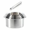 Batterie De Cuisine Casseroles Strate Manche Amovible 14, 16, 18 Et 20 Cm Et 1 Manche