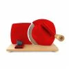 Jupiter Trancheuse Manuelle Lame 17 Cm Et Plateau Bois Massif Rouge