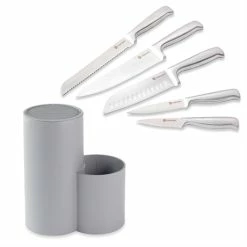 Lot Bloc Couteaux Universel Avec Porte-ustensiles Et Set De 5 Couteaux