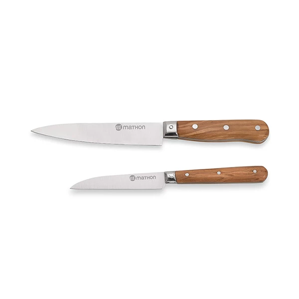 Set Couteau D'office Et Couteau De Chef En Bois D'olivier Et Lame Inox 3 Set Couteau D'office Et Couteau De Chef En Bois D'olivier Et Lame Inox