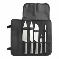 Sacoche 4 Couteaux De Cuisine Et Fusil à Aiguiser Pradel