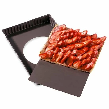 Lot Moule à Tarte Amovible Rectangle 30 Cm + Billes En Céramique 600 G 5 Lot Moule à Tarte Amovible Rectangle 30 Cm + Billes En Céramique 600 G – Image 3