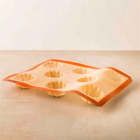 Plaque De 8 Empreintes Mini-cakes Striés 4 Plaque De 8 Empreintes Mini-cakes Striés – Image 2