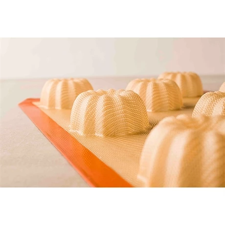 Plaque De 8 Empreintes Mini-cakes Striés 5 Plaque De 8 Empreintes Mini-cakes Striés – Image 3