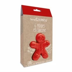 6 Moules En Silicone Bonhomme Pain D’épices -de Buyer Soldes Magasin 514001 2 1 6 moules en silicone Bonhomme pain d epices Scrapcooking