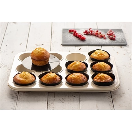 Feuille De Cuisson Antiadhésive Moule Muffins Set De 12 4 Feuille De Cuisson Antiadhésive Moule Muffins Set De 12 – Image 2