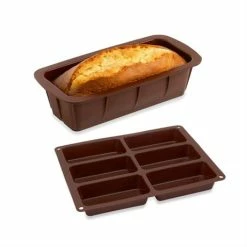 Lot De 1 Flexi'Moule Cake Et 1 Flexi'plaque 6 Petits Cakes En Silicone