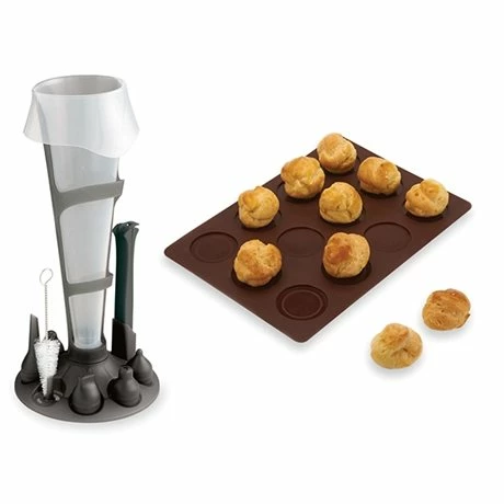 Lot Set Poche à Douille Et Flexi' Plaque 12 Choux 3 Lot Set Poche à Douille Et Flexi' Plaque 12 Choux