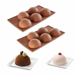 Silikomart Lot De 2 Plaques 5 Demi-sphères