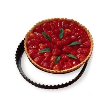 Moule à Tarte Amovible Acier Revêtu Anti-adhérent Bords Cannelés 28 Cm 3 Moule à Tarte Amovible Acier Revêtu Anti-adhérent Bords Cannelés 28 Cm