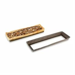 Moule à Tarte Amovible Rectangle Acier Revêtu Anti-adhérent Bords Cannelés 36 Cm -de Buyer Soldes Magasin 54103 2 4 Moule a tarte amovible rectangle acier revetu anti adherent bords canneles 36 cm Mathon