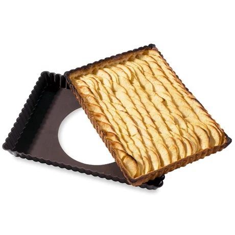 Moule à Tarte Amovible Rectangle Acier Revêtu Anti-adhérent Bords Cannelés 30 Cm 6 Moule à Tarte Amovible Rectangle Acier Revêtu Anti-adhérent Bords Cannelés 30 Cm – Image 4