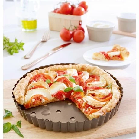 Tourtière Perforée Acier Revêtu Anti-adhérent 30 Cm 4 Tourtière Perforée Acier Revêtu Anti-adhérent 30 Cm – Image 2