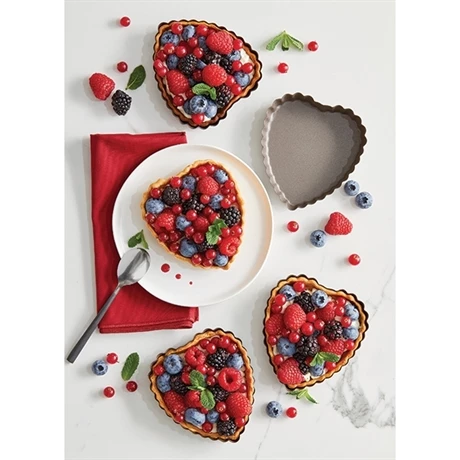 Set De 4 Moules à Tartelette Coeur Revêtement Antiadhérent 11 Cm 3 Set De 4 Moules à Tartelette Coeur Revêtement Antiadhérent 11 Cm