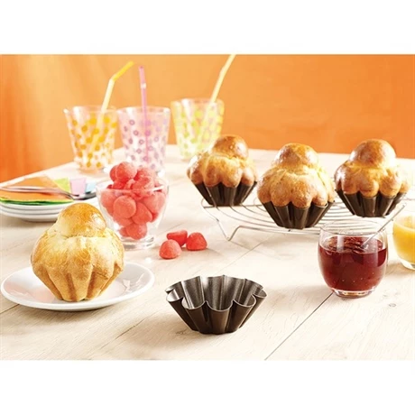 Lot De 8 Moules à Brioches Individuels 8cm 4 Lot De 8 Moules à Brioches Individuels 8cm – Image 2