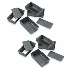 Lot De 8 Moules à Tartelettes à Fond Amovibles