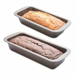 Lot 2 Moules à Cake 25 Et 30 Cm Acier Revêtement Antiadhérent