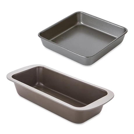 Lot Moule à Manqué Carré 23 Cm Et Moule à Cake 25 Cm Acier Revêtement Antiadhérent 4 Lot Moule à Manqué Carré 23 Cm Et Moule à Cake 25 Cm Acier Revêtement Antiadhérent – Image 2