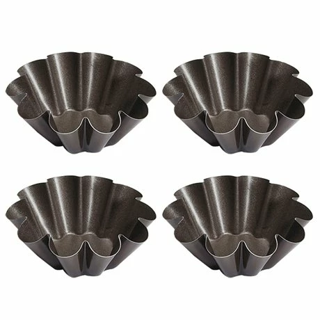 4 Moules à Brioches Individuels 8 Cm 4 4 Moules à Brioches Individuels 8 Cm – Image 2