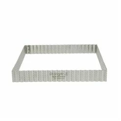 De Buyer Cercle à Tarte Perforé Carré Cannelé 23 Cm