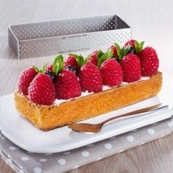 De Buyer Cercle à Tarte Rectangulaire Perforé 12 X 4 Cm -de Buyer Soldes Magasin 573116 2 1 Cercle a tarte rectangulaire perfore 12 x 4 cm De Buyer