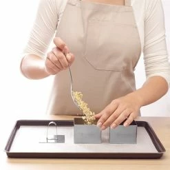 Lot De 4 Emportes Pièces Carrés En Inox Avec Poussoir -de Buyer Soldes Magasin 579012 2 2 Lot de 4 emportes pieces carres en inox avec poussoir Mathon