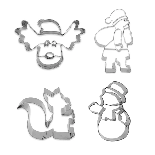Patisse Set De 4 Emporte-pièces De Noël En Inox 3 Patisse Set De 4 Emporte-pièces De Noël En Inox