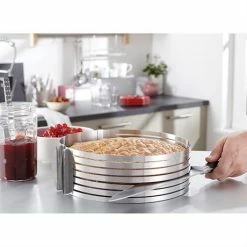 Lot Cercle à Trancher Et Cercle à Gâteau Extensibles Inox -de Buyer Soldes Magasin 57997 1 1 Lot cercle a trancher et cercle a gateau extensibles inox Mathon