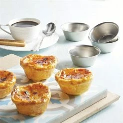 Lot 8 Moules Originaux à Pastéis De Nata - Flans Portugais -de Buyer Soldes Magasin 59902 2 1 Lot 8 moules originaux a Pasteis de Nata flans portugais Artame