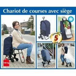Chariot De Courses Avec Siège Bleu 9 Chariot De Courses Avec Siège Bleu -de Buyer Soldes Magasin 604011 2 4 Chariot de courses avec siege bleu Wenko by Maximex