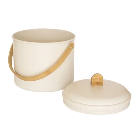 Seau à Compost D'intérieur Métal Et Bambou 7 L 4 Seau à Compost D'intérieur Métal Et Bambou 7 L – Image 2