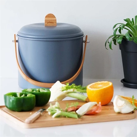 Seau à Compost D’intérieur Ardoise 7 L 4 Seau à Compost D’intérieur Ardoise 7 L – Image 2